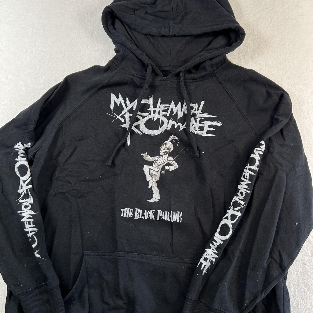 My Chemical Romance Hoodie Mens Small Black The Black Parade Band Graphic